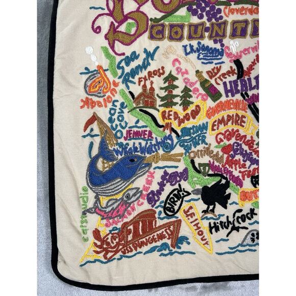 Catstudio Sonoma County Original Hand Embroidered Decorative Pillow 2012 USA 2 - Picture 8 of 16